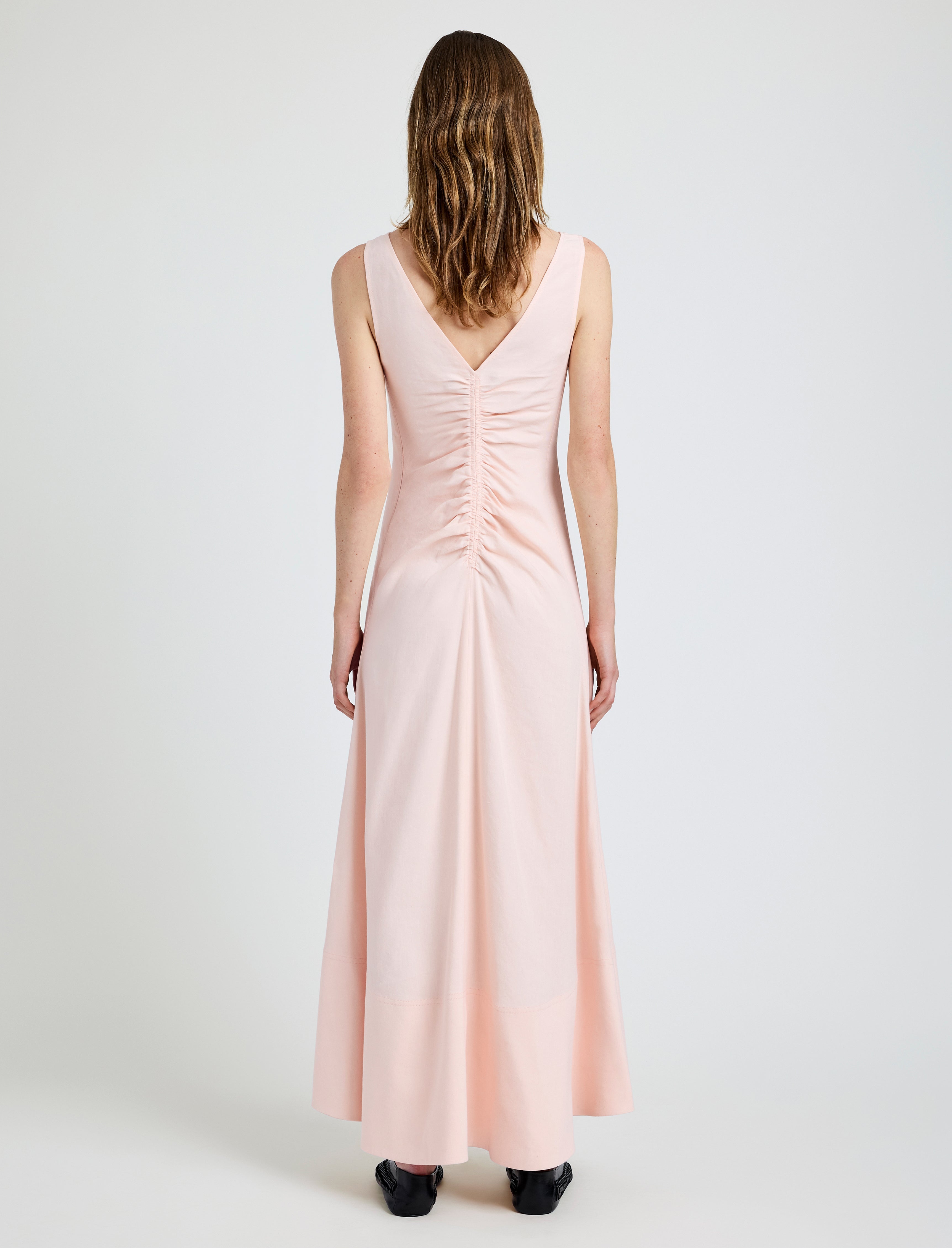 Remi Dress in Eco Stretch Linen Viscose - 4