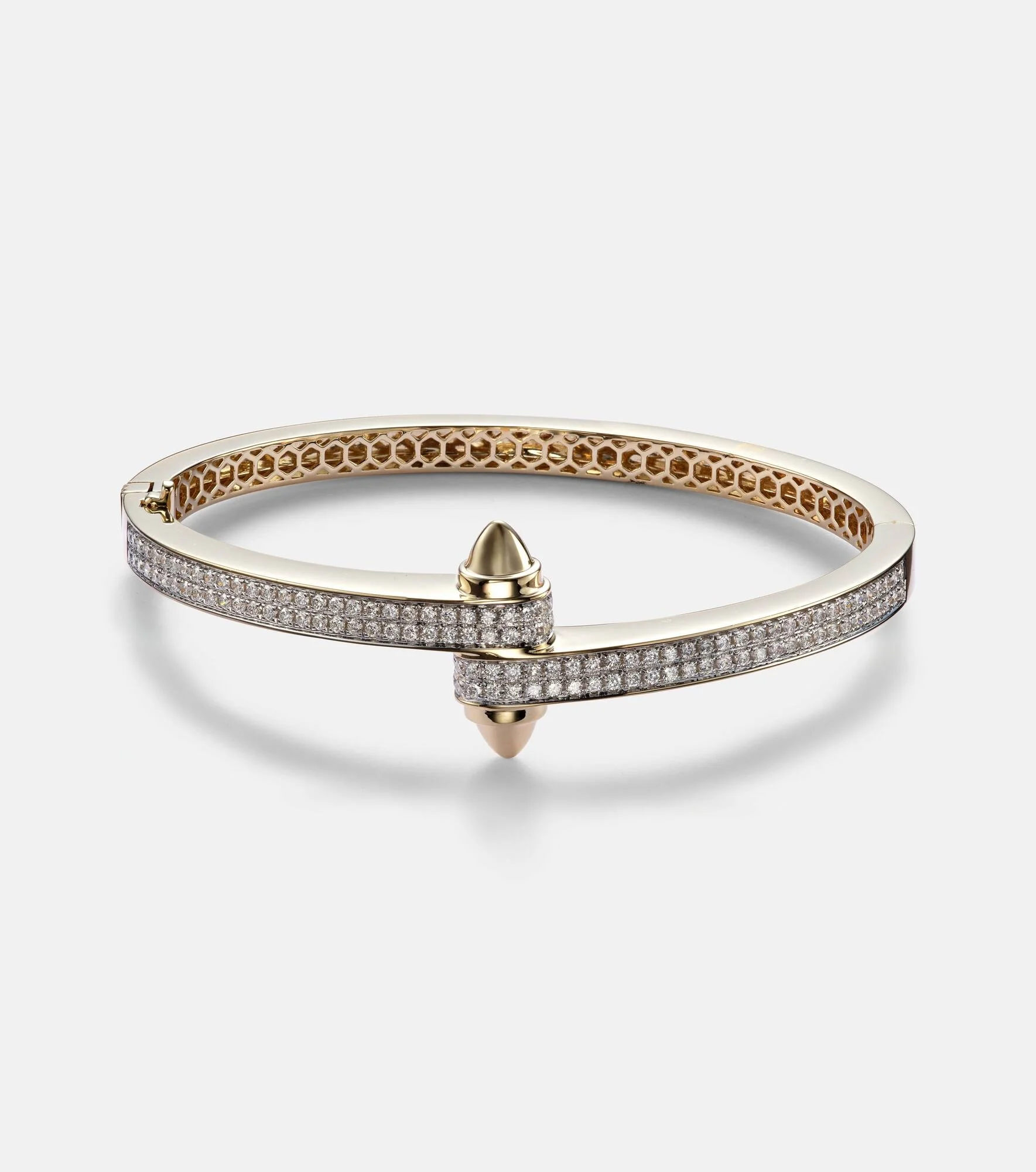 Storm 14kt gold bangle with diamonds - 1