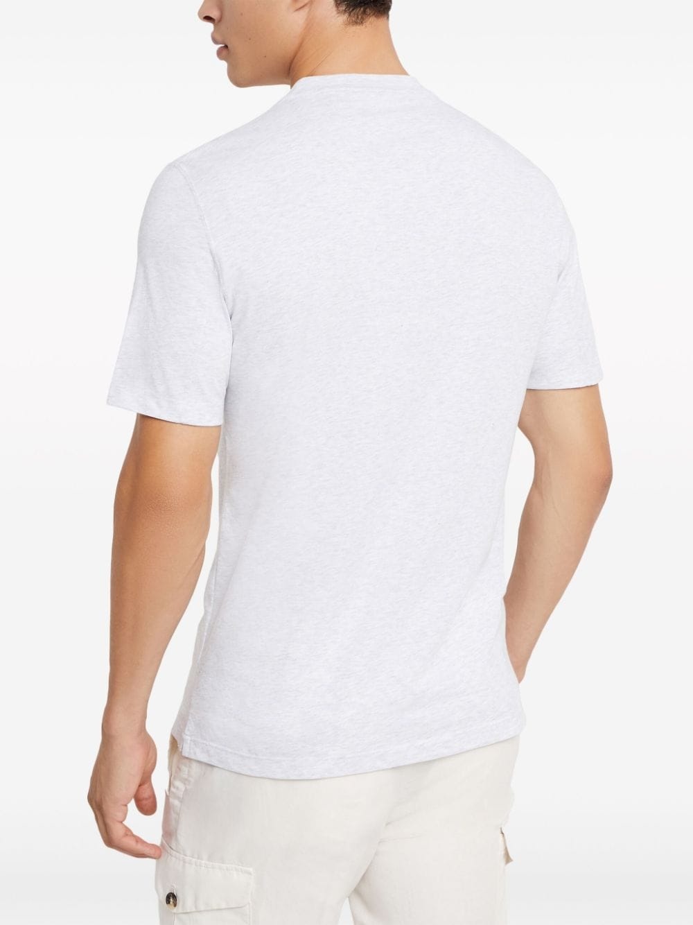 mÃ©lange-effect cotton-blend T-shirt - 3