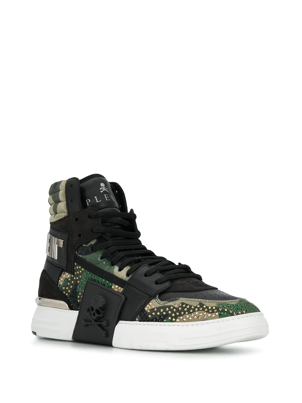 camouflage-print high-top sneakers - 2