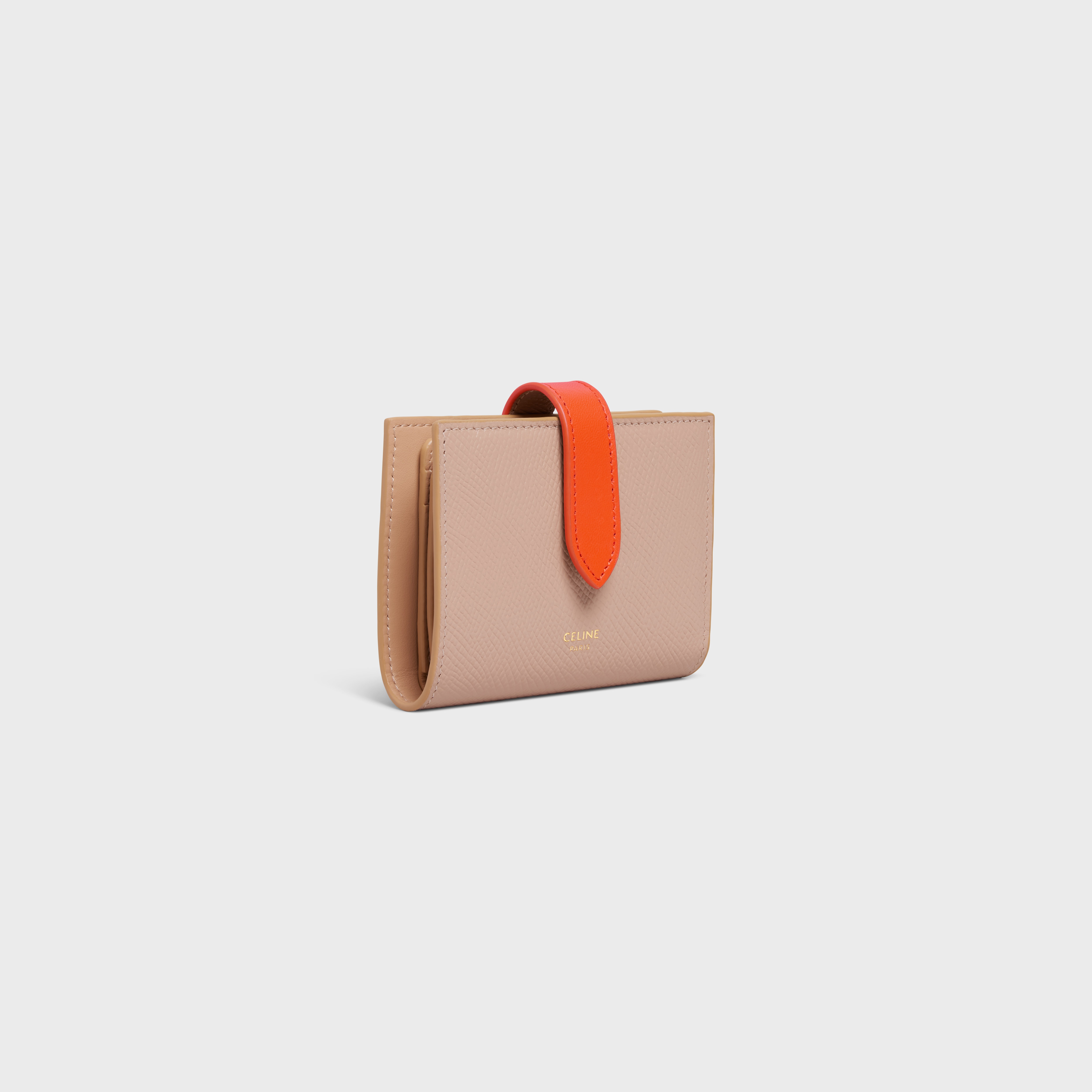 Small Strap Wallet in Bicolour Grained Calfskin - 2