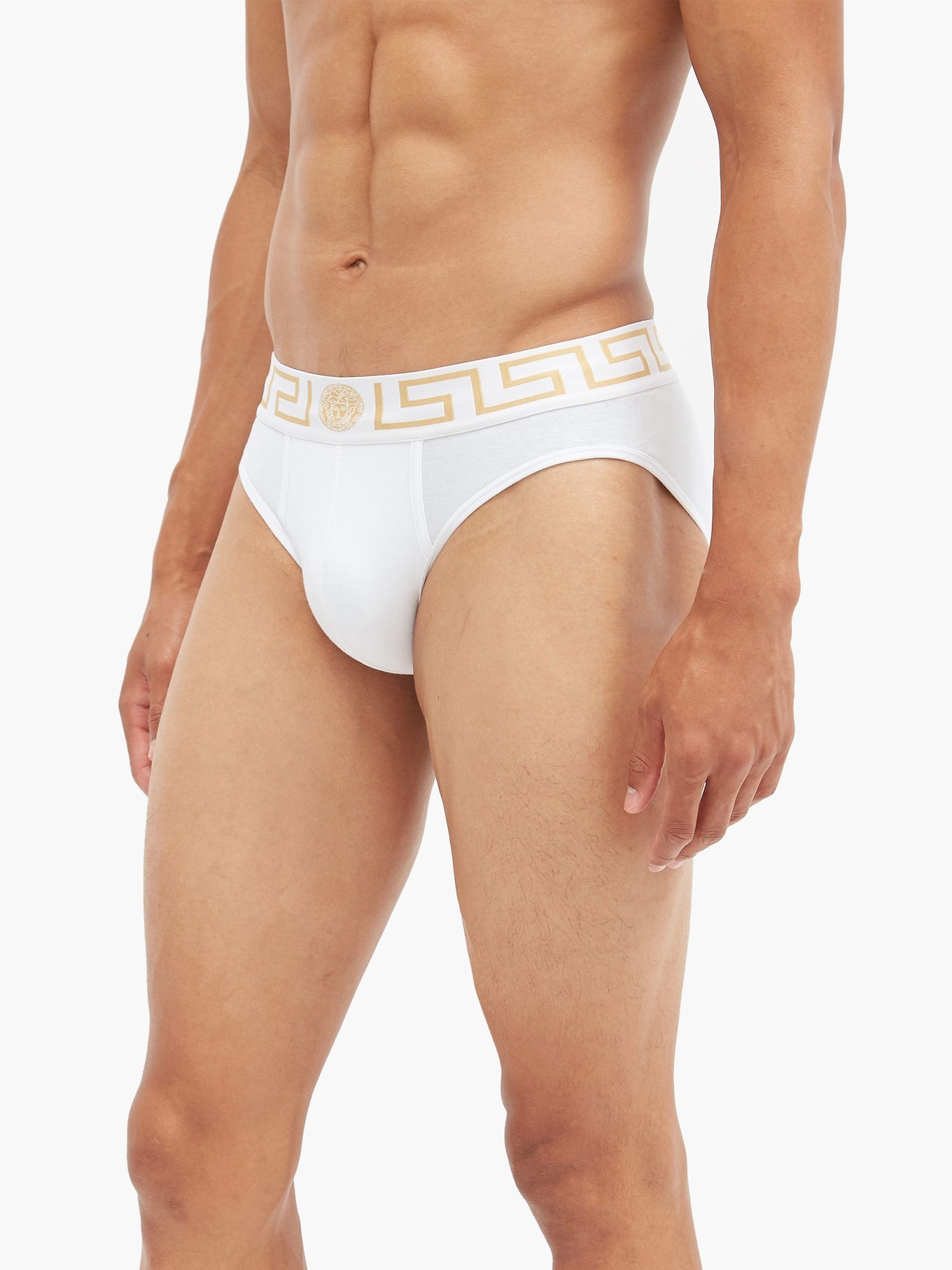 Pack of three logo-jacquard stretch-cotton briefs - 2