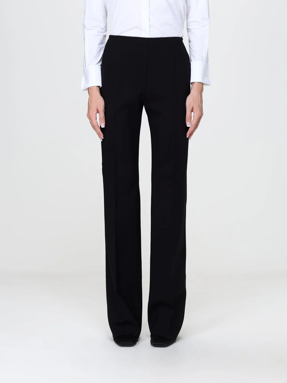 MAX MARA High-Waisted Skinny Trousers in Pure Virgin Wool - 1