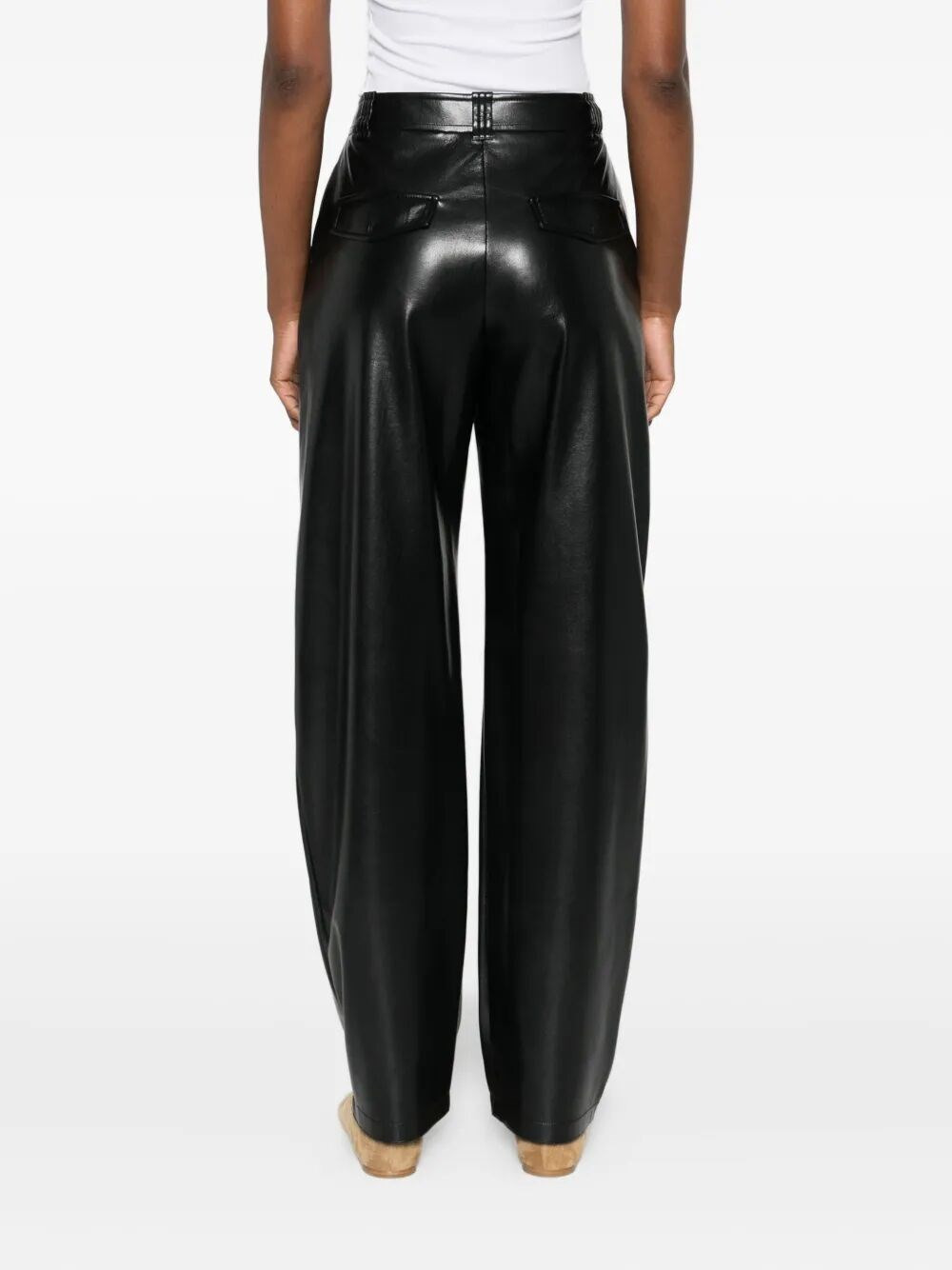 `Panino` Faux Leather Pants - 4