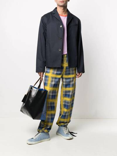 Marni plaid straight-leg trousers outlook