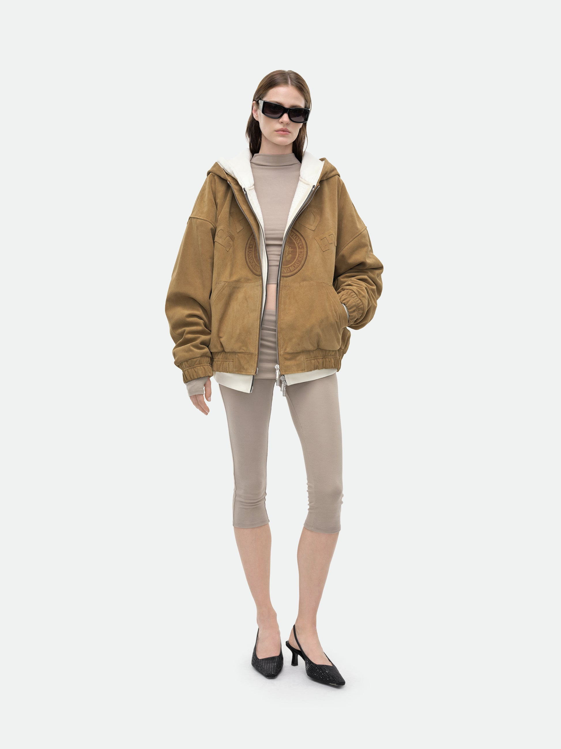 SUEDE RHUDE CREST HOODIE - 9