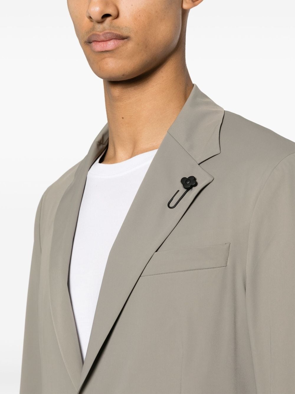 taffeta single-breasted blazer - 5