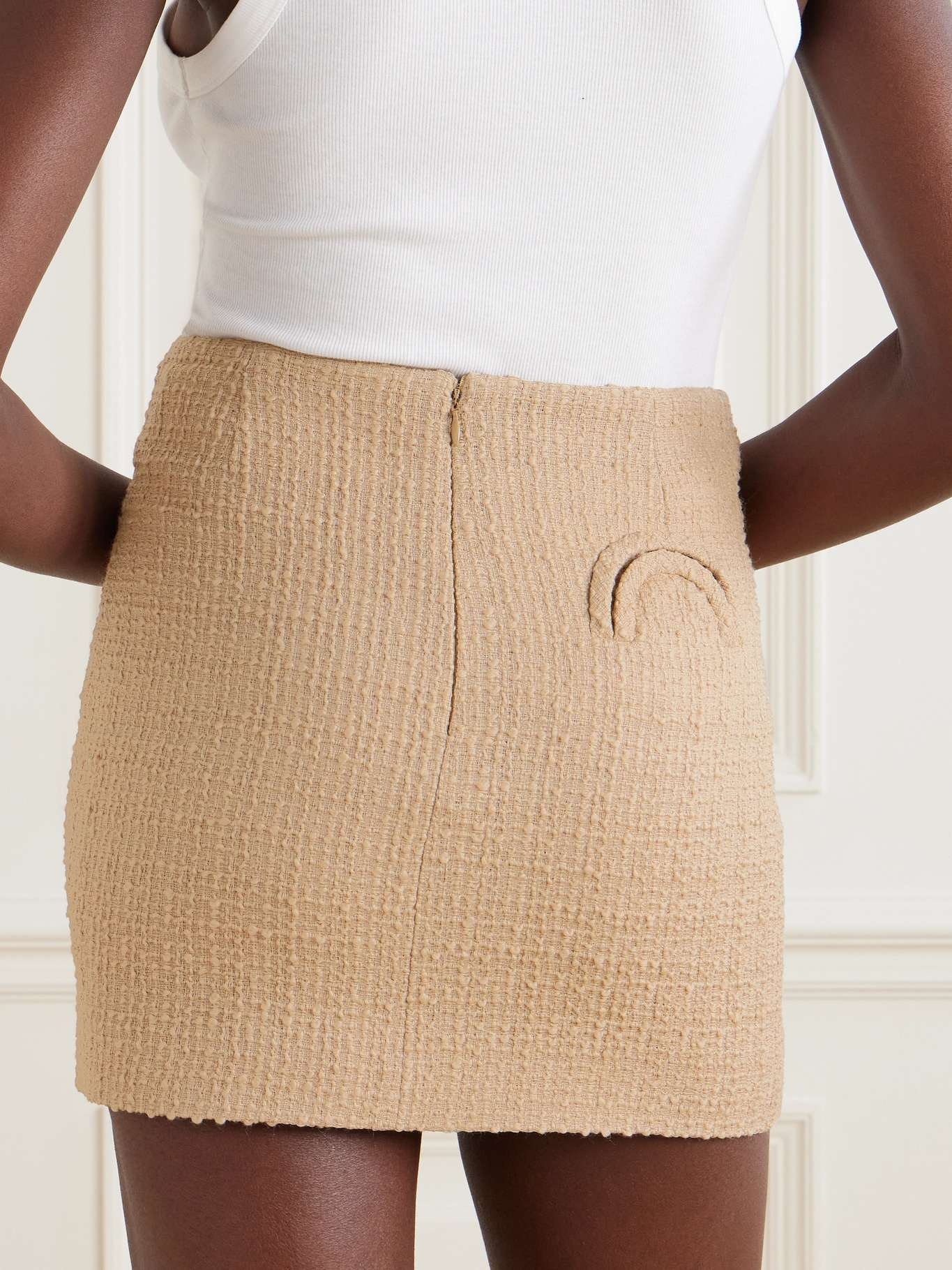Rush Coci wool-blend bouclé-tweed mini skirt - 3