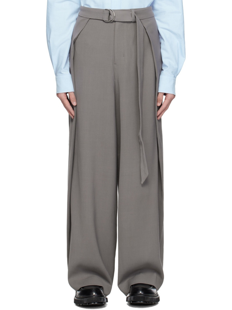 정면 위원회를 가진 넓은 적합 Trousers - 1