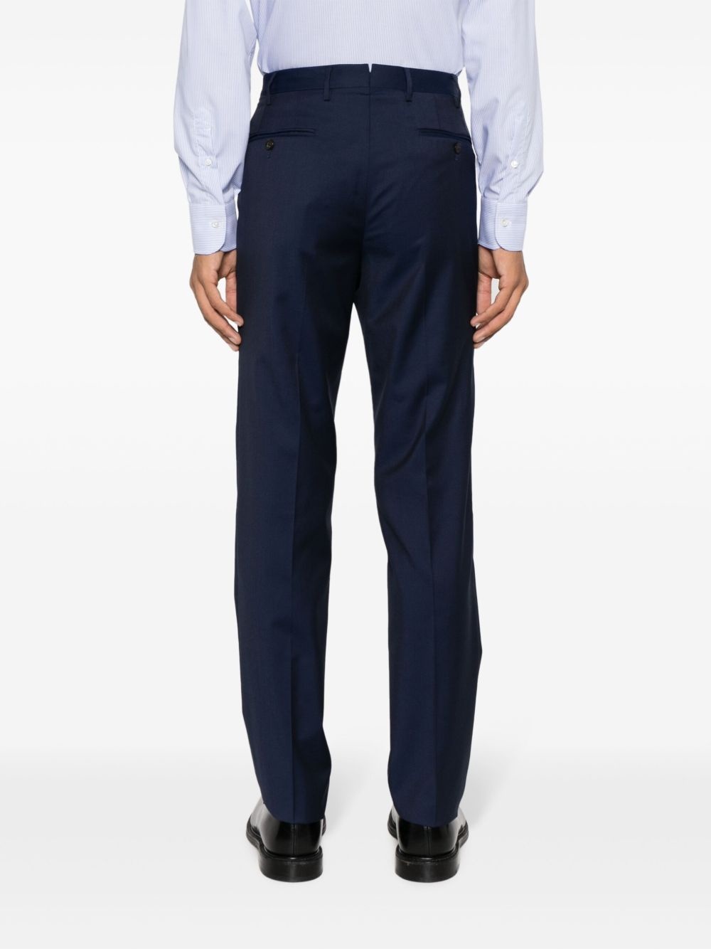 slim-cut virgin-wool trousers - 4