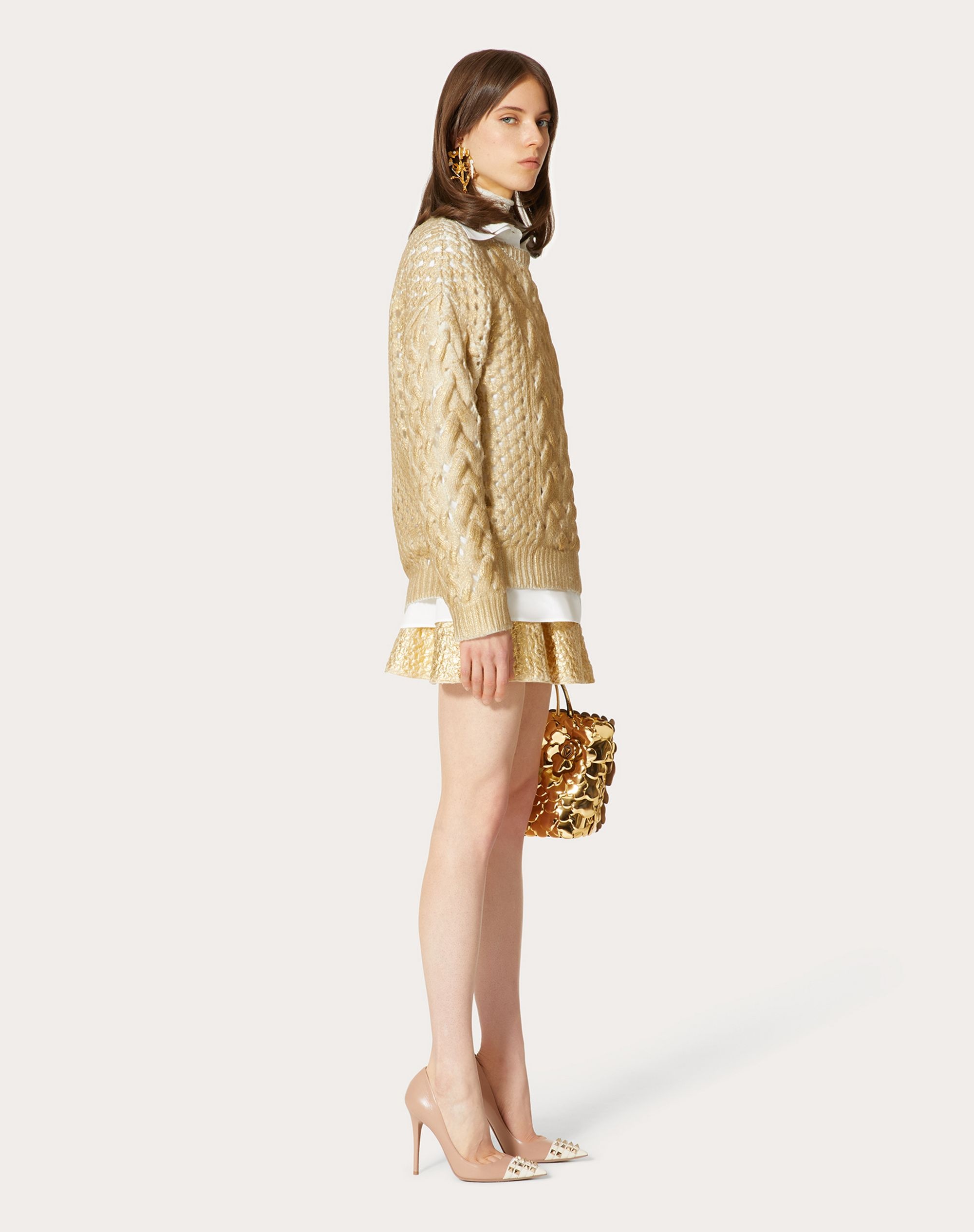 GOLD WOOL SKIRT - 2