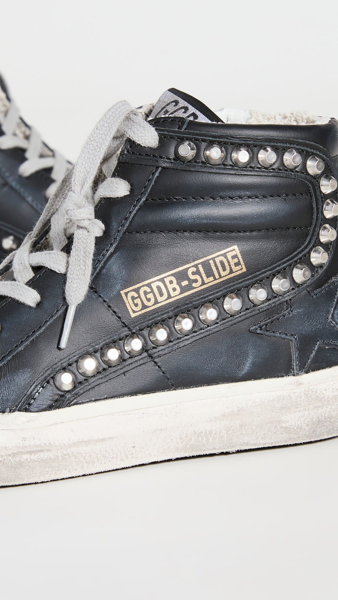 Studded Leather Slide Sneakers - 5