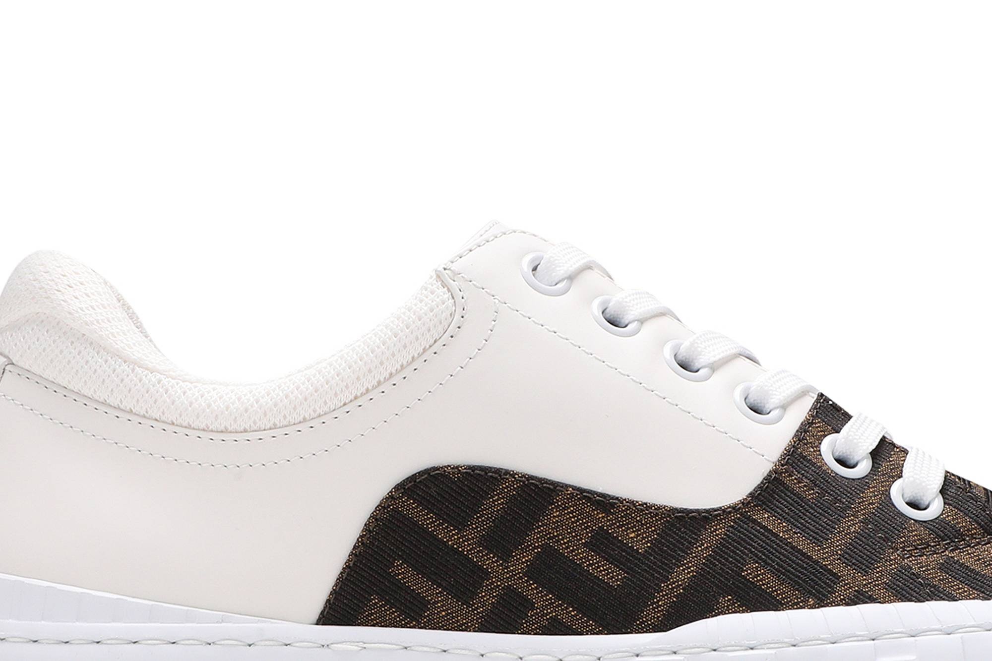 Fendi Force Lace-Up Sneaker 'White Brown' - 2