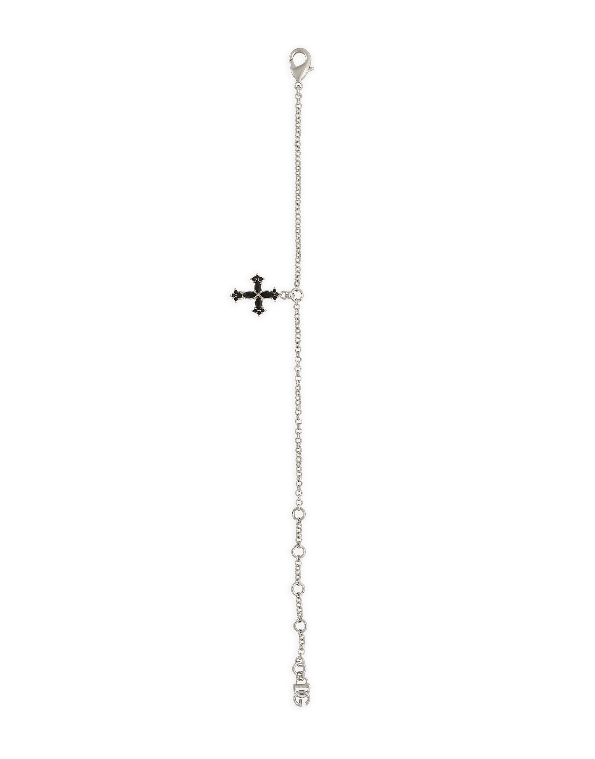 Fine link bracelet with cross charm - 3