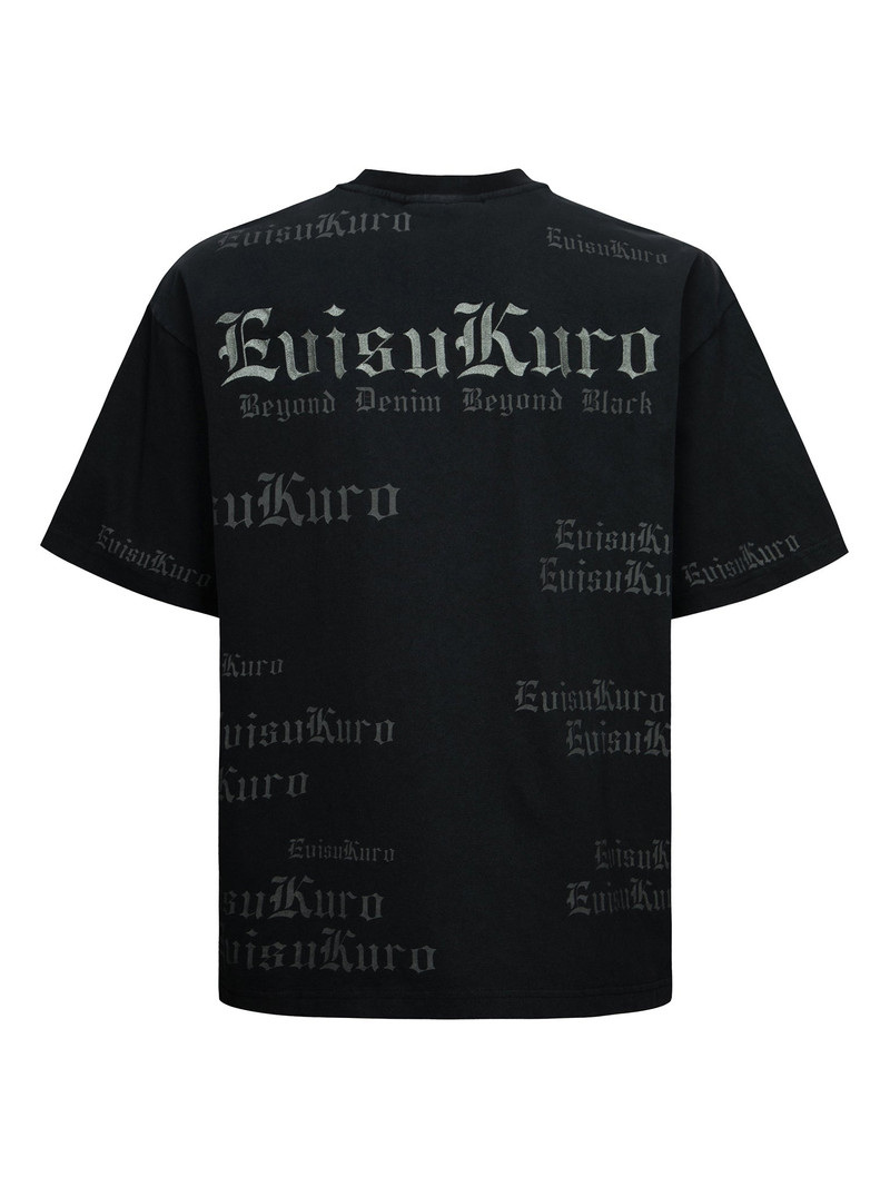 Allover Logo and Seagull Embroidery Loose Fit Pigment Dye T-Shirt 12