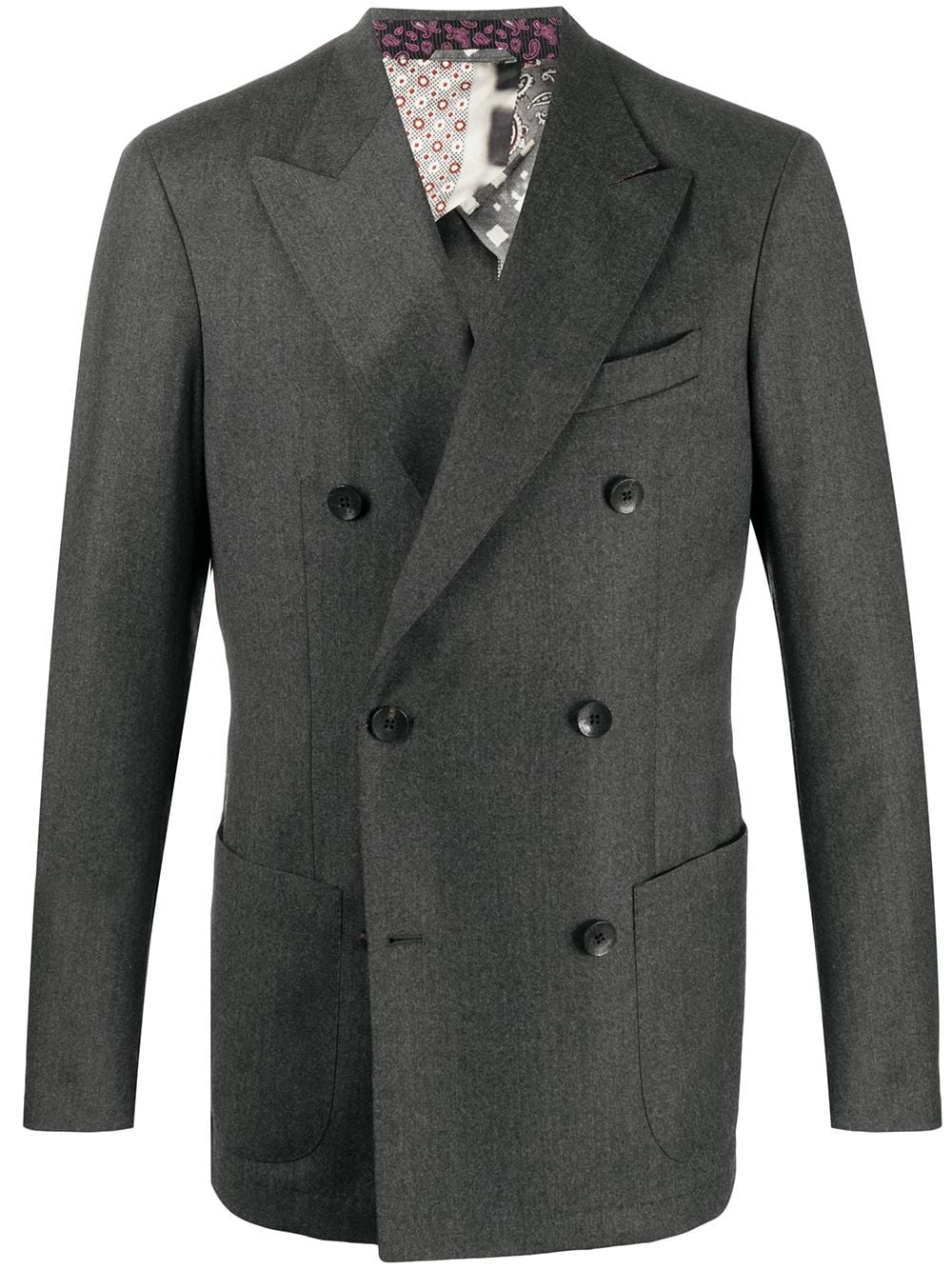 double-breasted suit jacket - 1