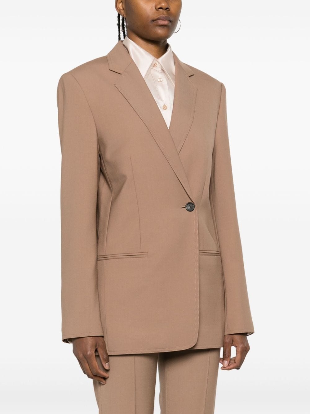 notched-lapels tailored blazer - 3