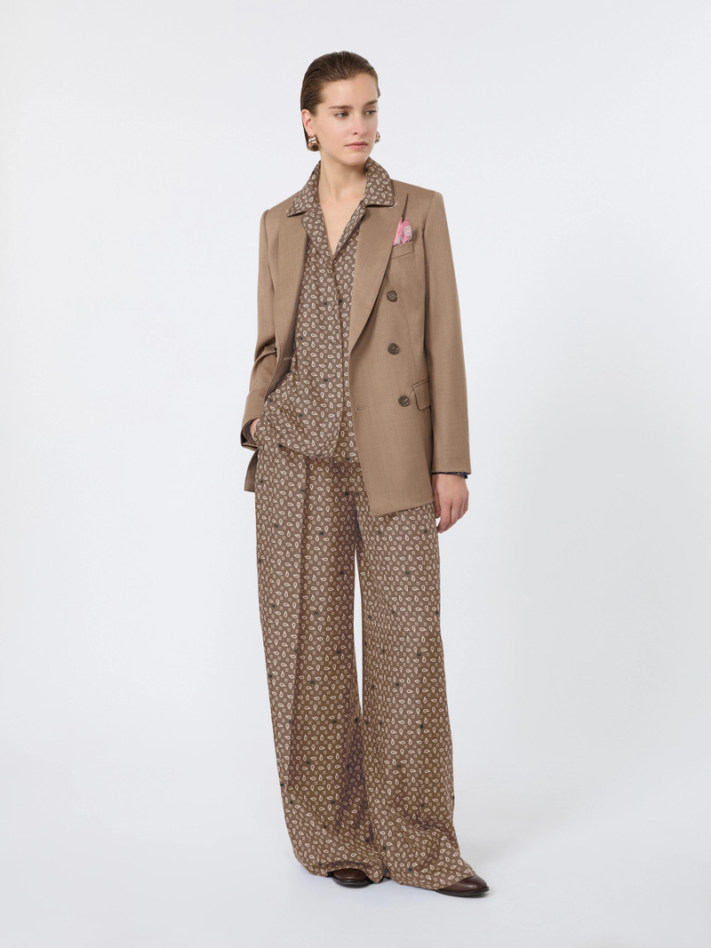 Max Mara CUPOLA Double-breasted wool twill blazer - HAZELNUT BROWN outlook