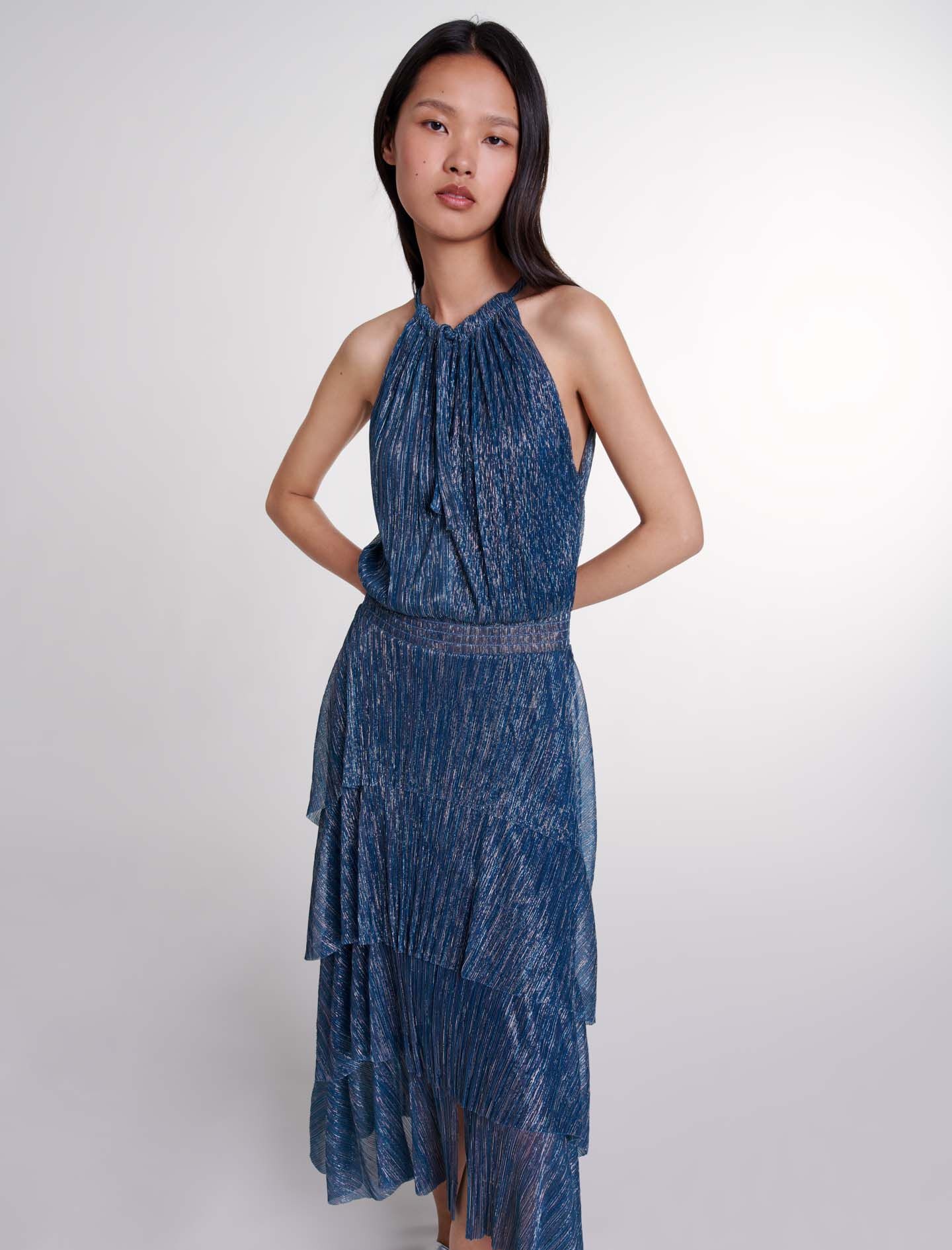 Ruffled lamé maxi dress - 5