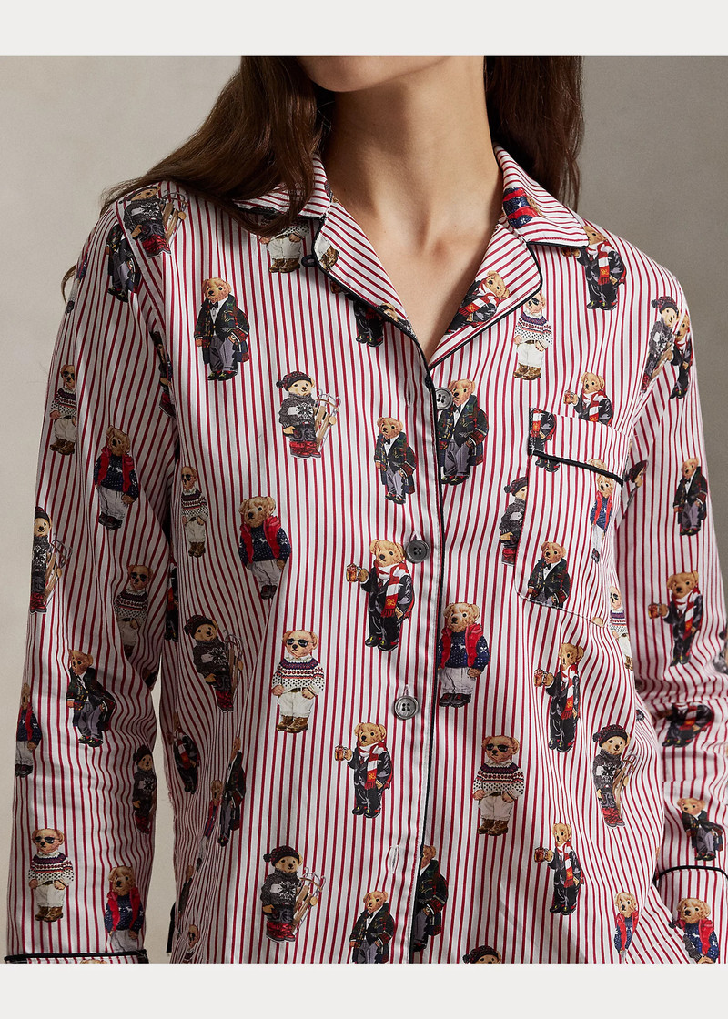 Polo Bear Cotton Sateen Pajama Set 5