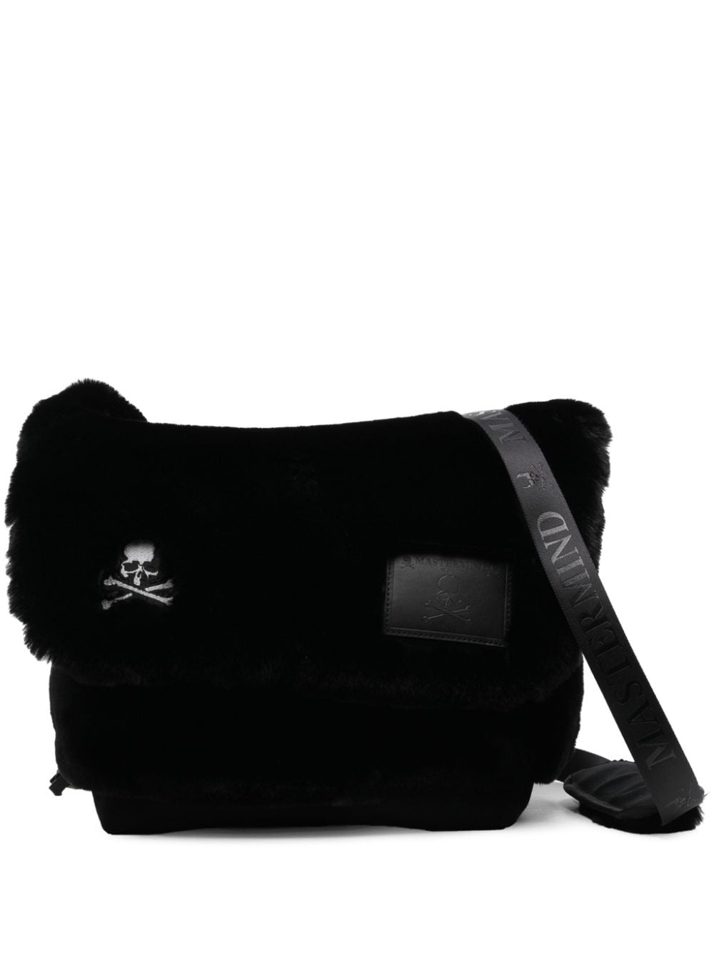 logo-embroidered messenger bag - 1