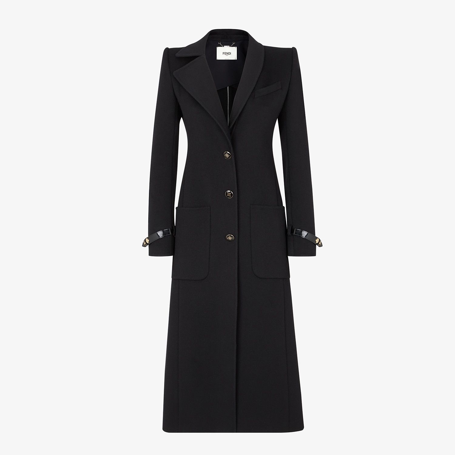 Black wool coat - 1