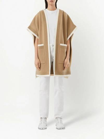 Burberry two-tone hooded cape outlook