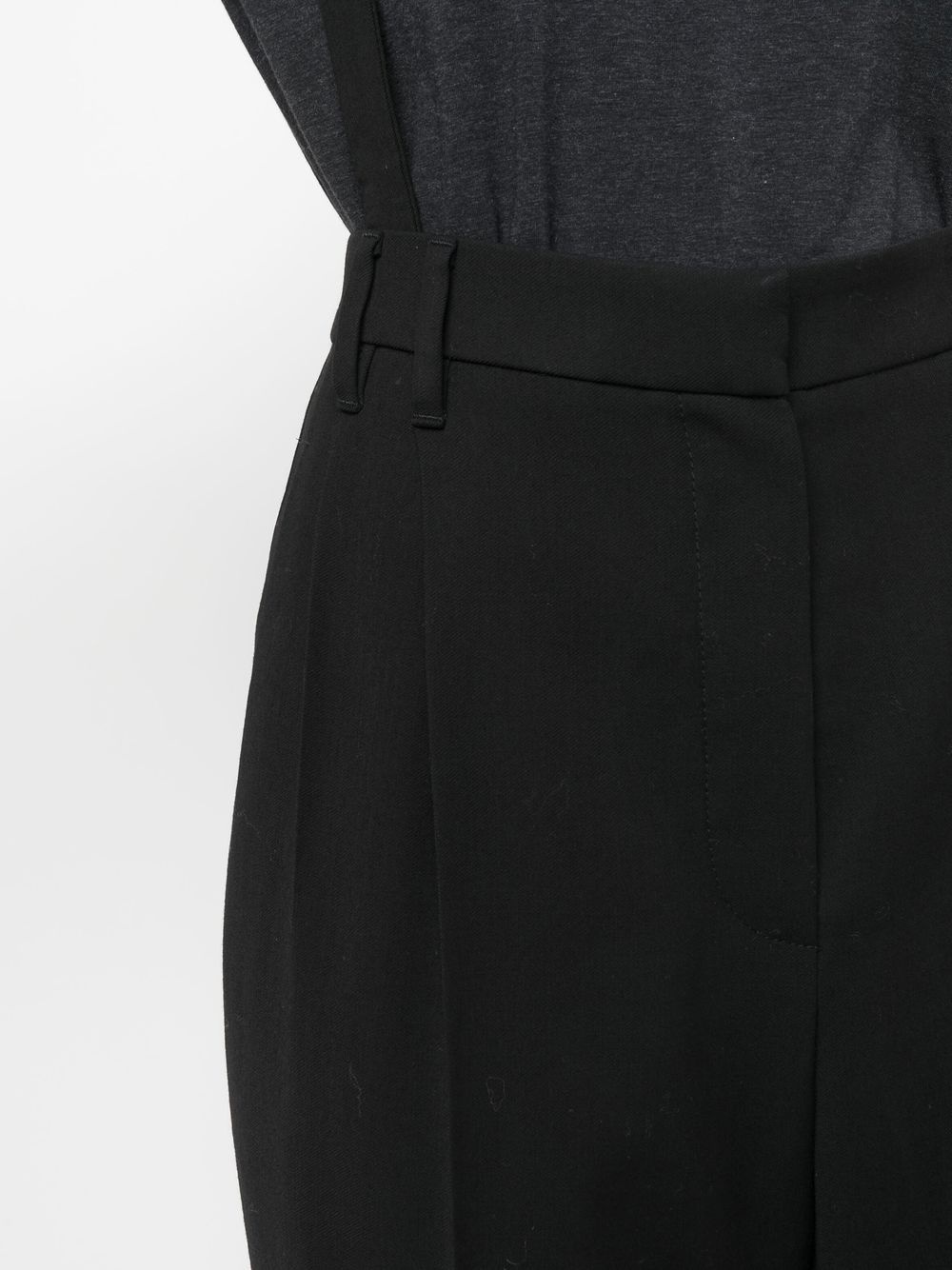 cropped brace-detail trousers - 5