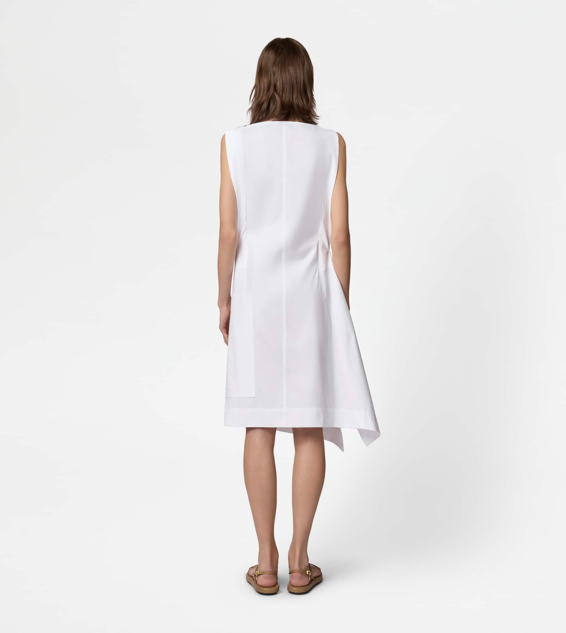 DRESS IN POPLIN - WHITE - 3