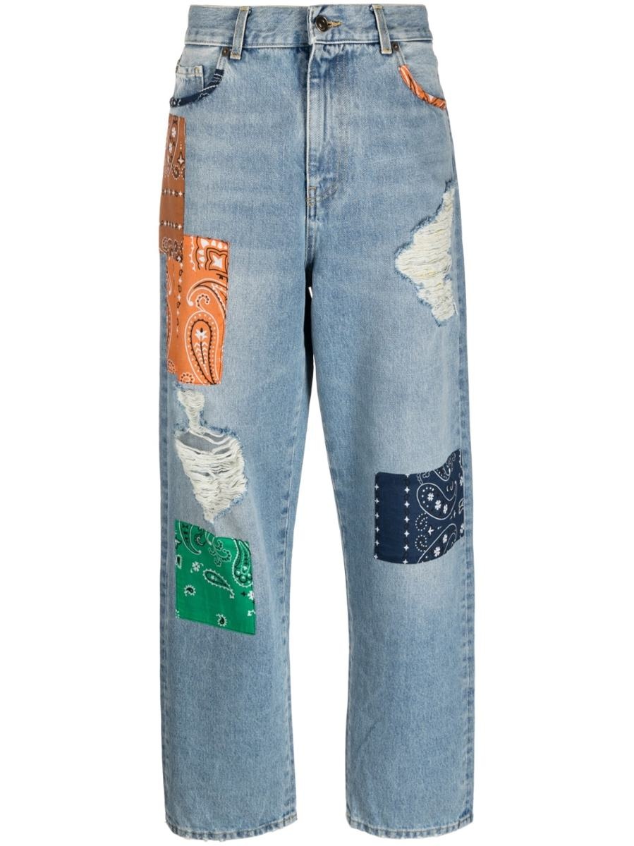 ALANUI PATCHWORK DENIM JEANS - 1