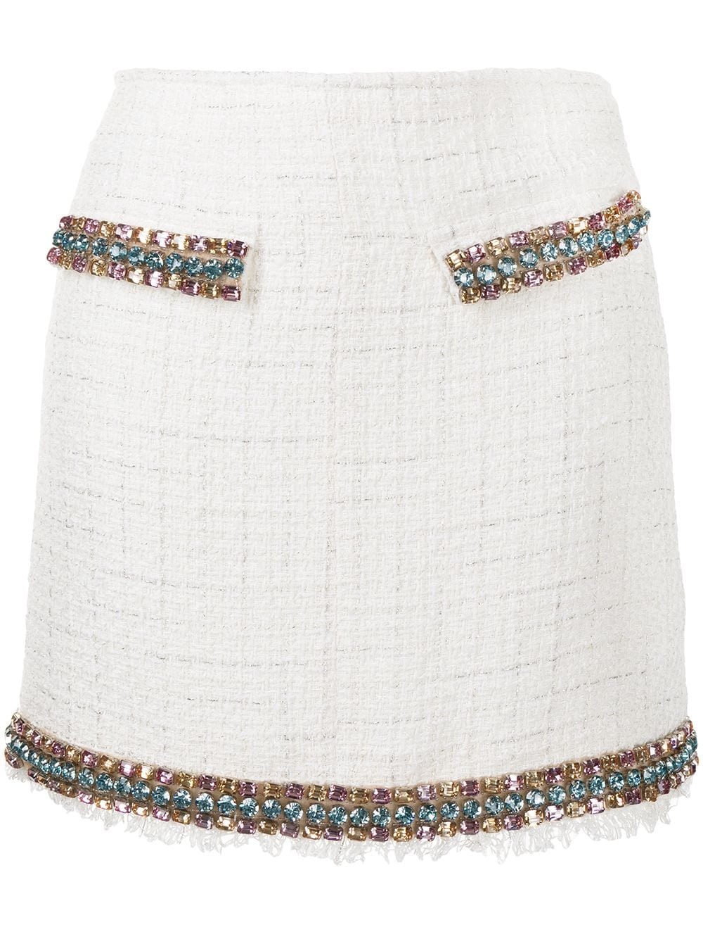 embellished tweed skirt - 1