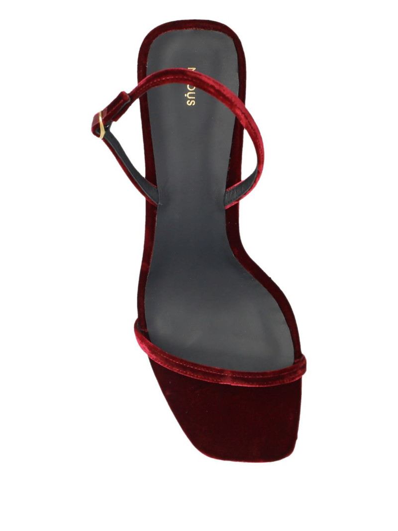 80mm velvet-textured heeled sandals 3