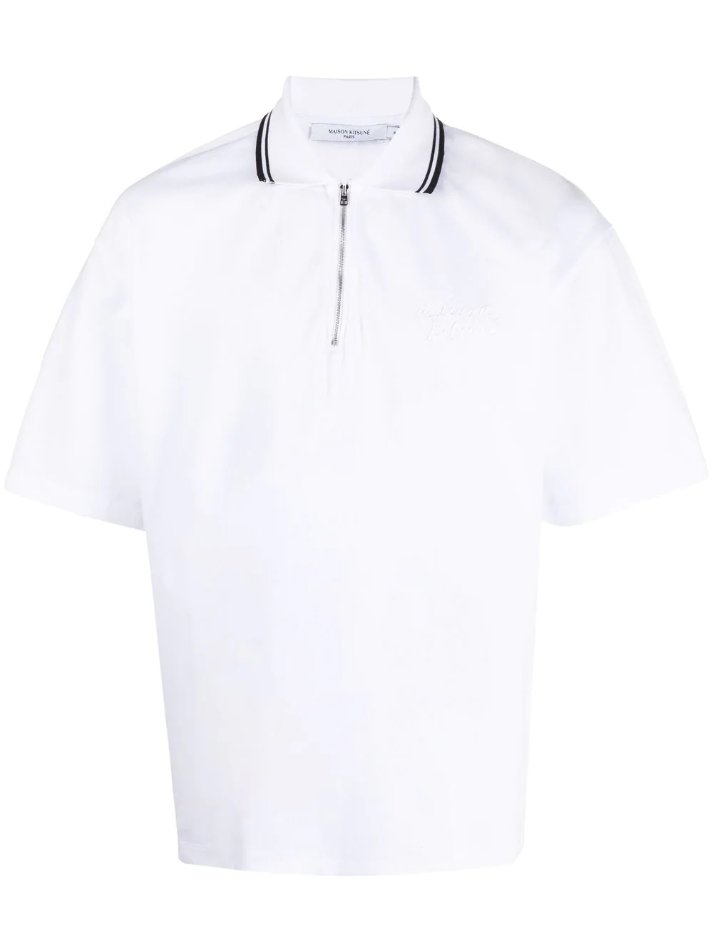 embroidered logo polo shirt - 1