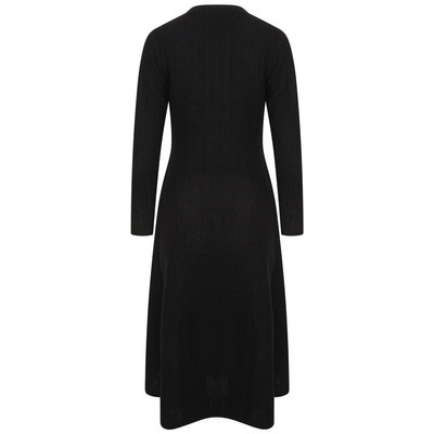 Yohji Yamamoto Knitted Flare Dress in Black outlook