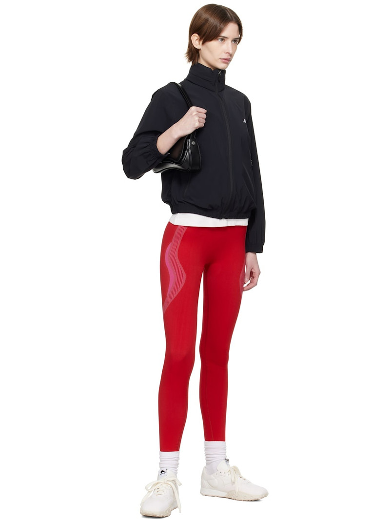 MISBHV SSENSE Exclusive Red Jacquard Sport Leggings outlook