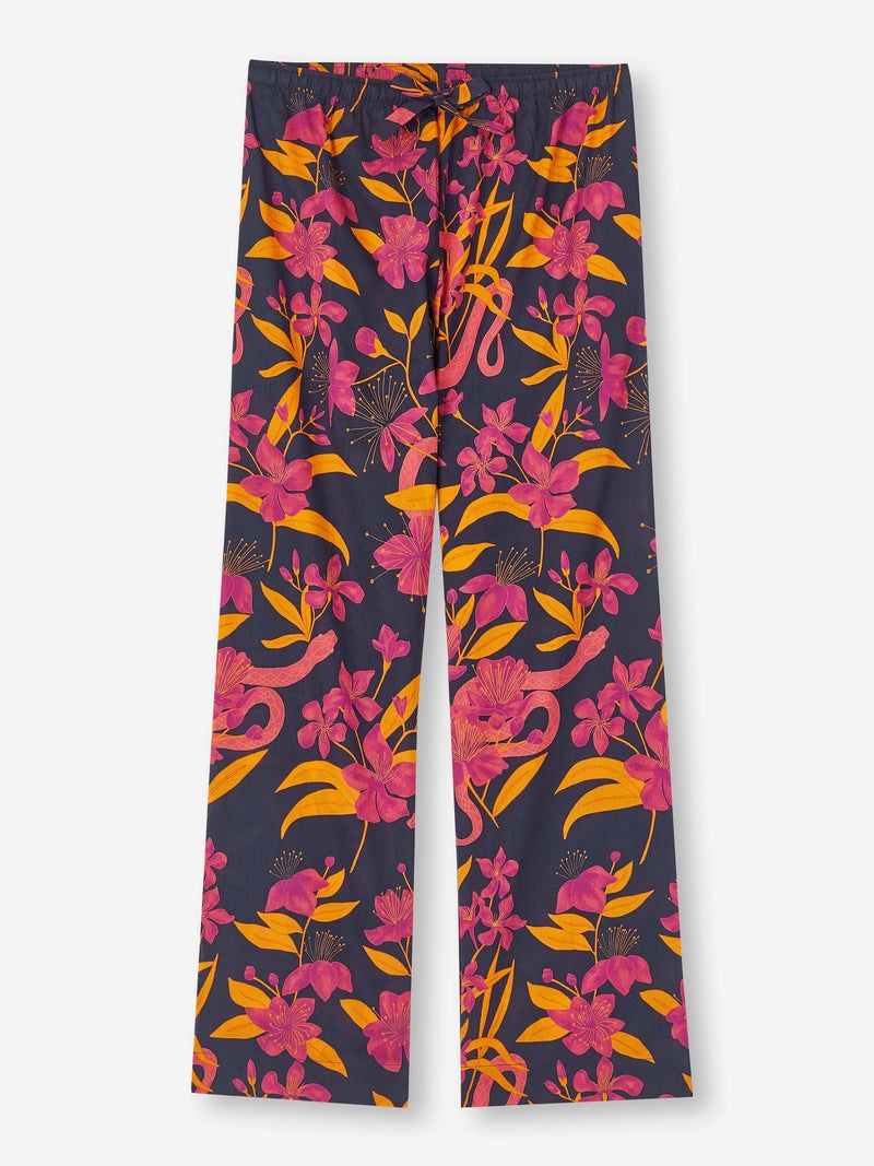 Women's Lounge Trousers Ledbury 68 Cotton Batiste Navy - 1