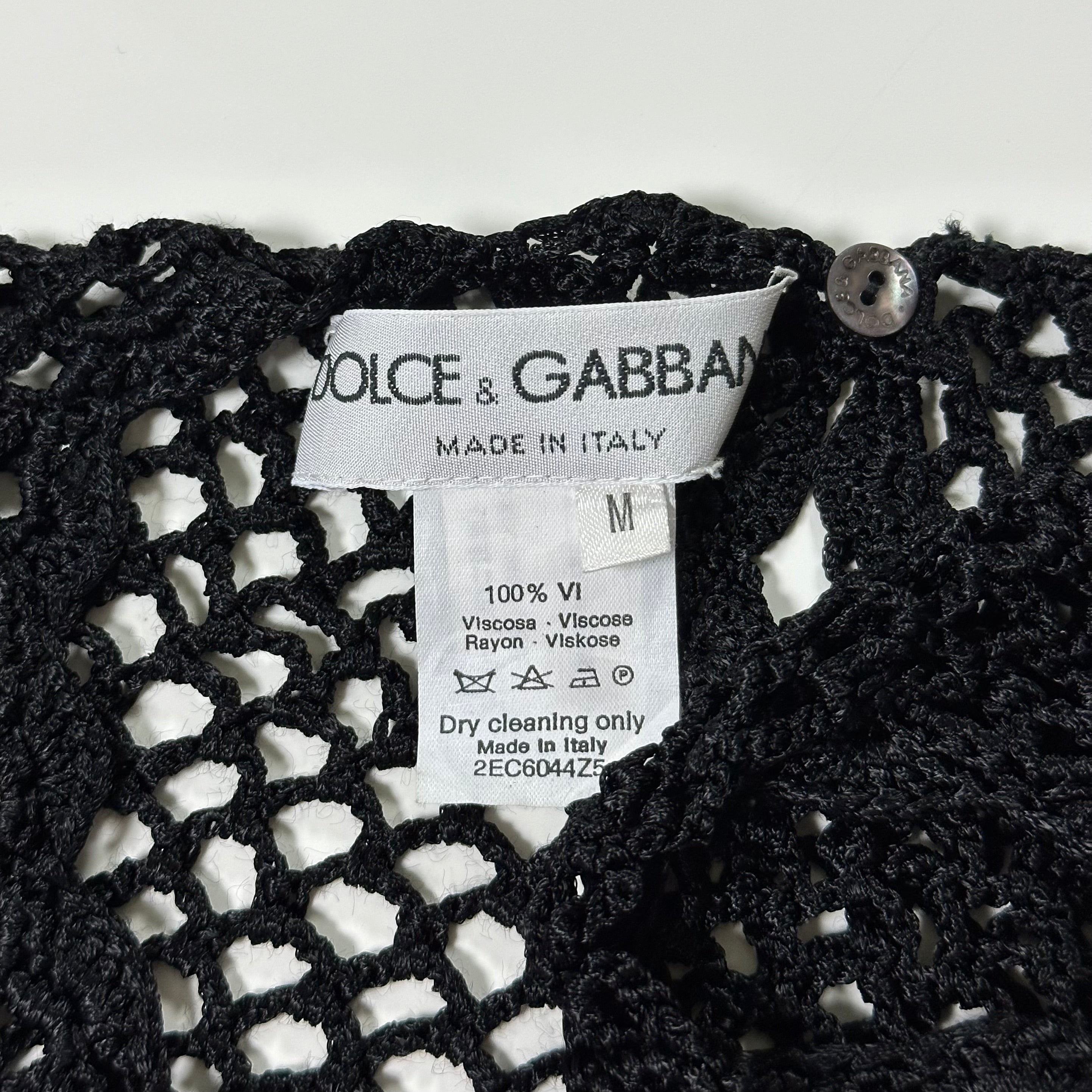 DOLCE&GABBANA Fall Winter 1997 Fishnet Knit Midi Dress - 4