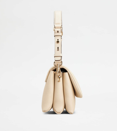 Tod's T TIMELESS FLAP BAG IN LEATHER MINI - BEIGE outlook