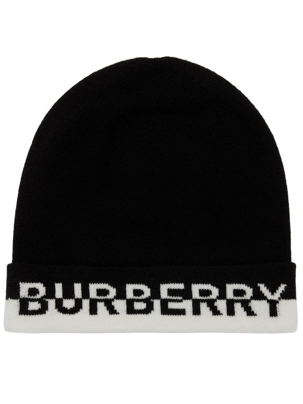 two-tone logo beanie - 1