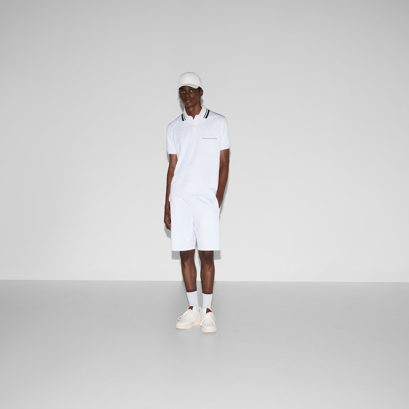 GUCCI GG nylon and cotton polo shirt outlook