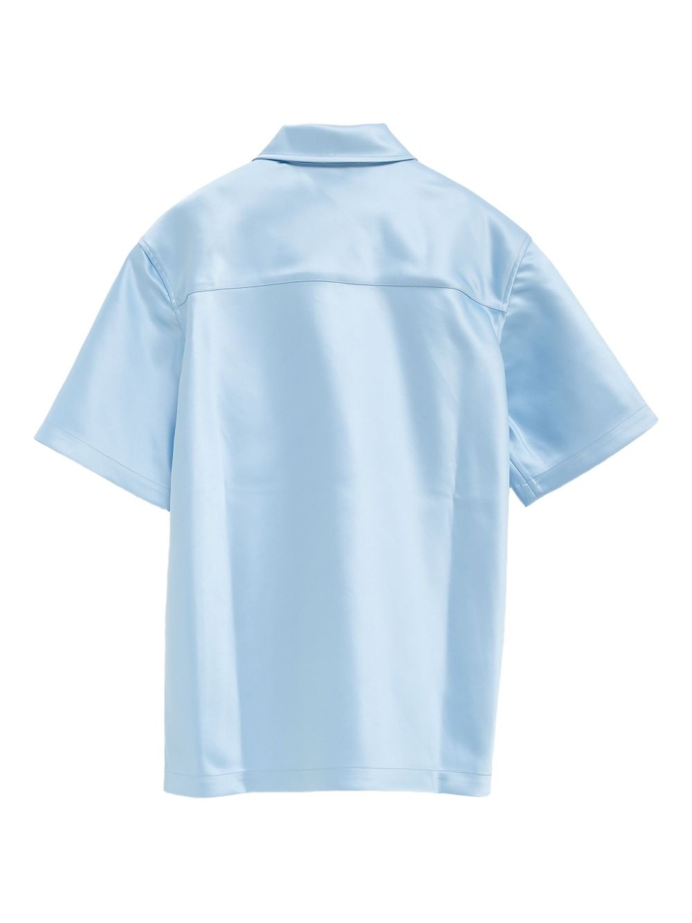 satin zip-up shirt - 2