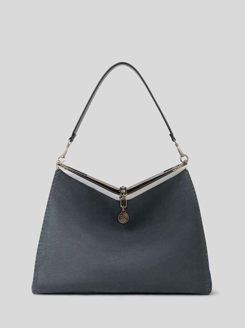 LARGE NUBUCK LEATHER VELA BAG 1