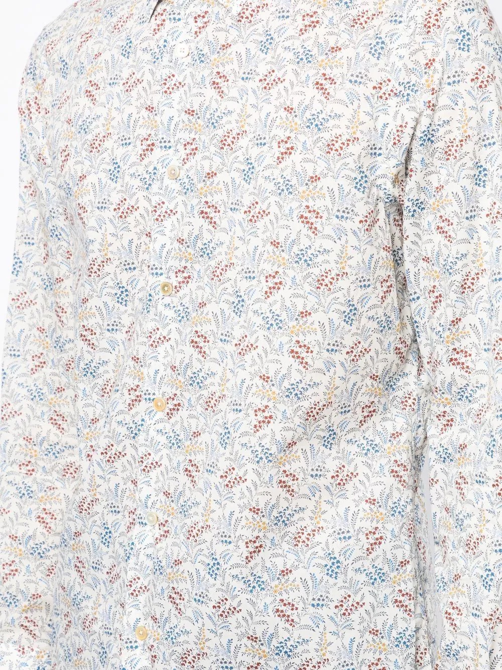 floral-print organic cotton shirt - 5