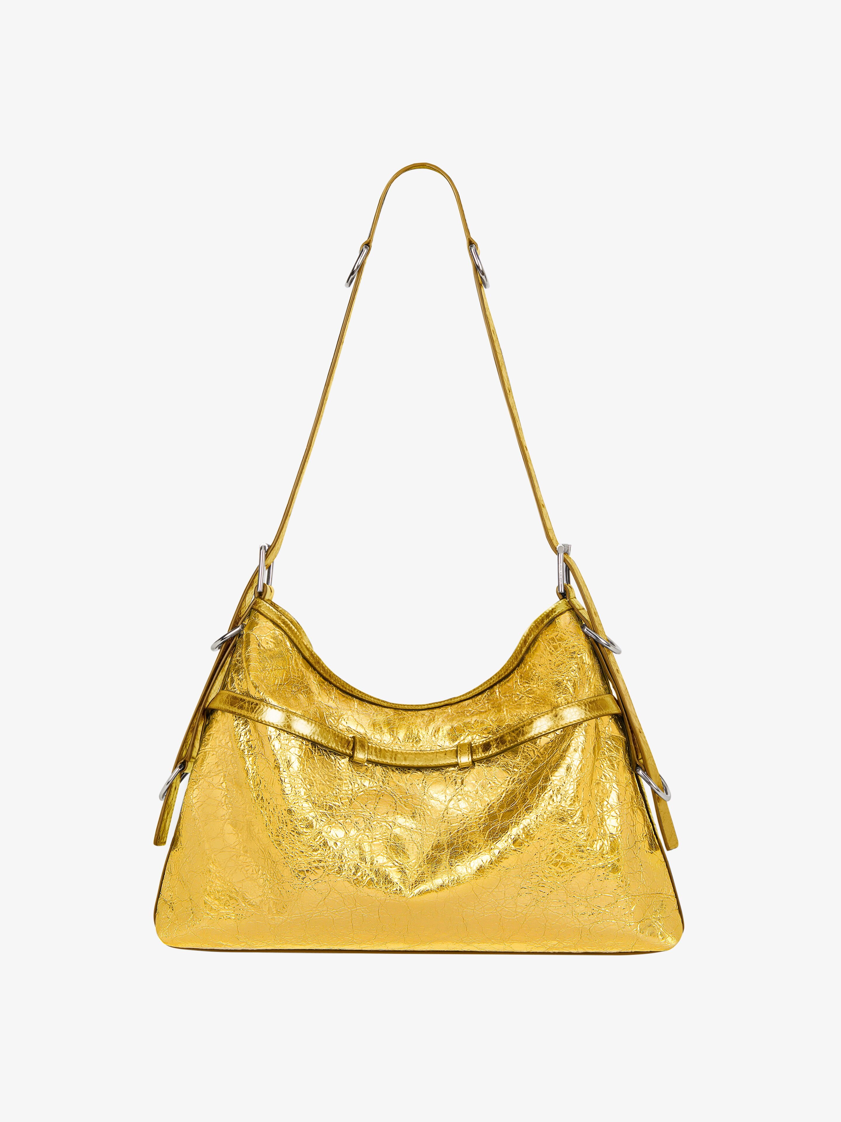MEDIUM VOYOU BAG IN LAMINATED LEATHER - 4