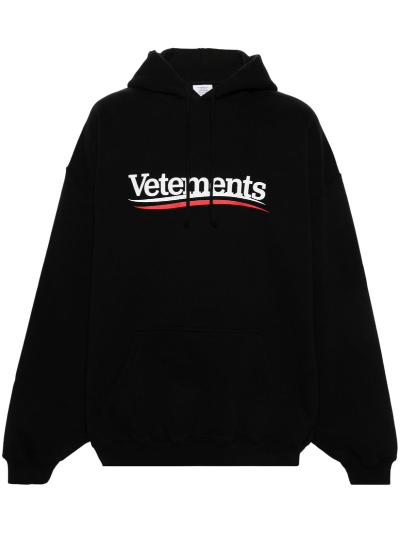 logo-print cotton blend hoodie 1