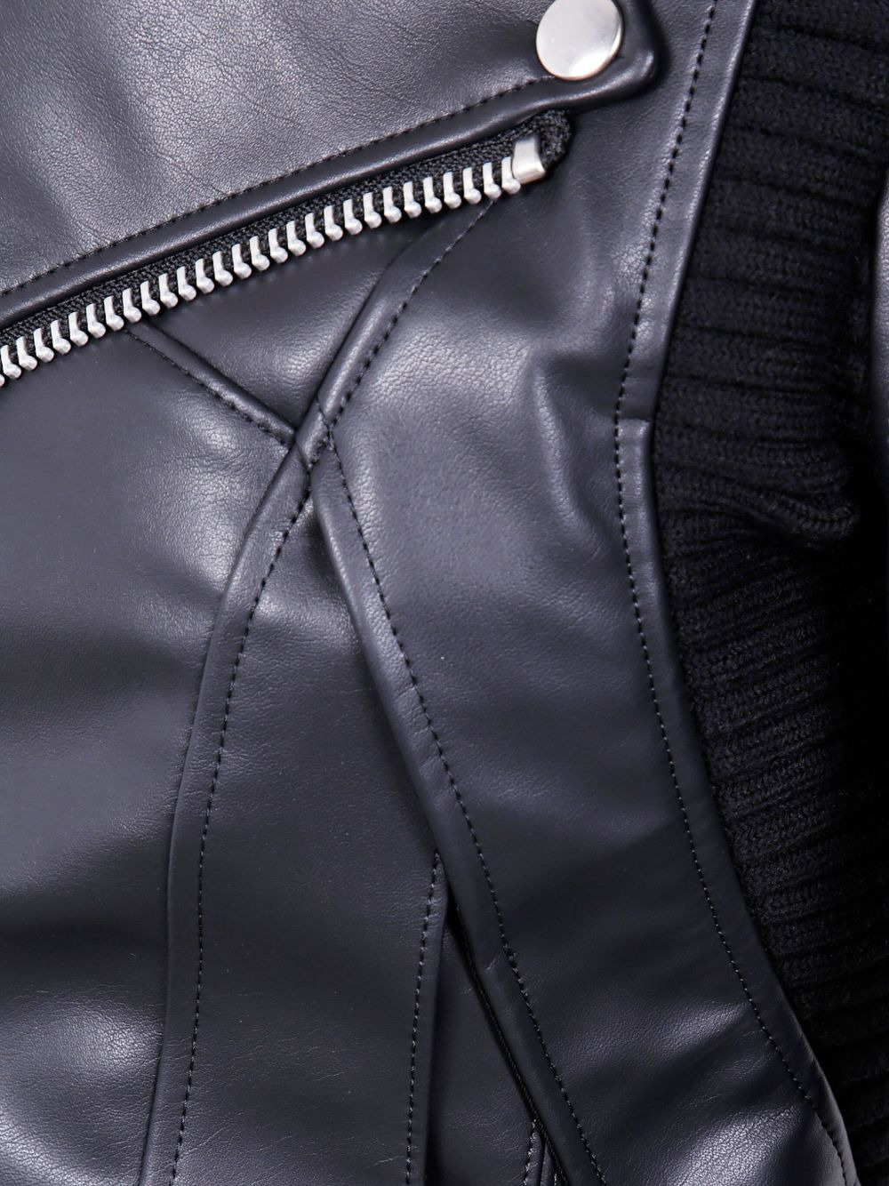 buckle-detail biker jacket - 3