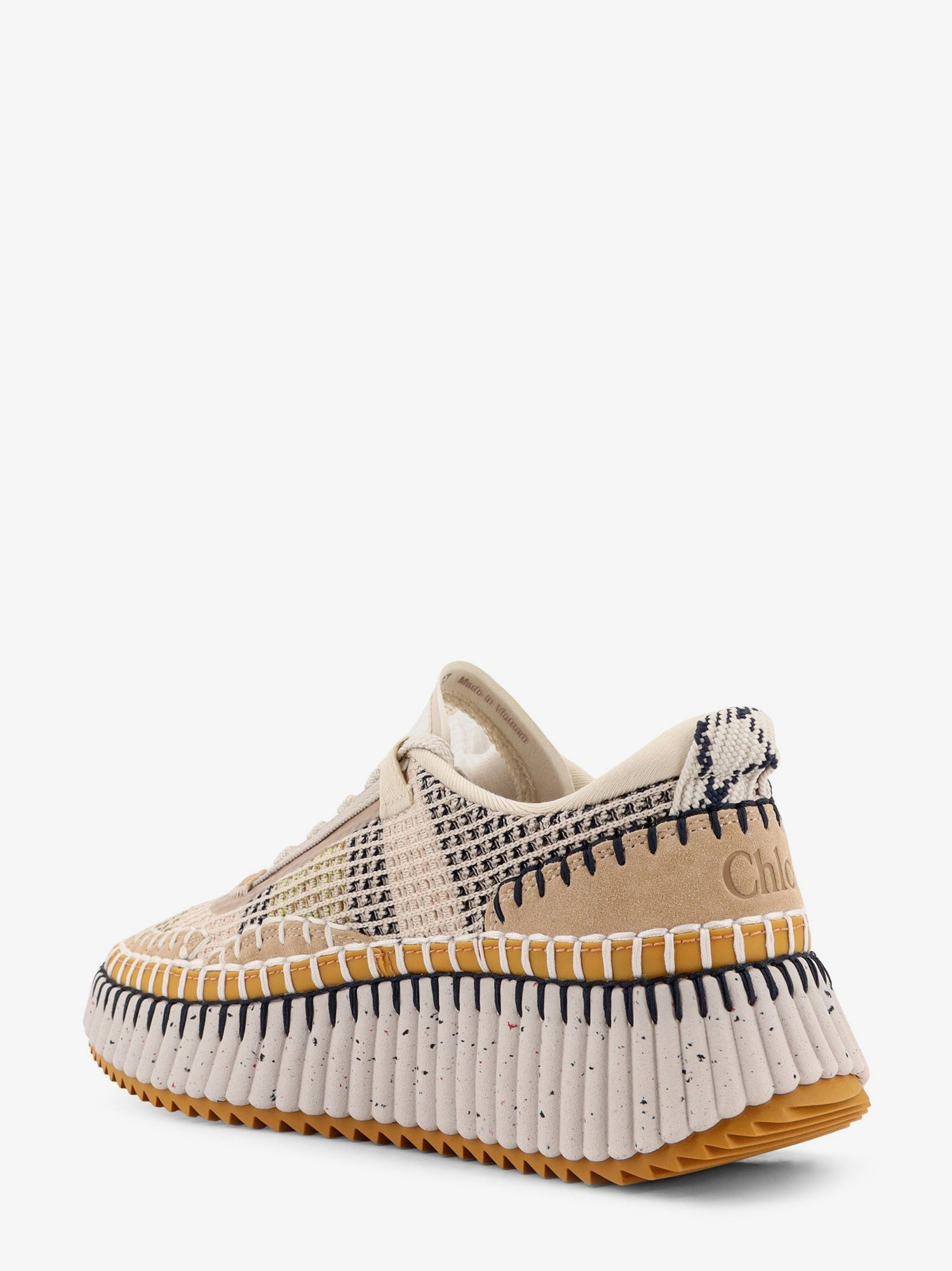 CHLOE' - Chloe' Nama Low-Top Mesh Sneakers With Suede Inserts - 3