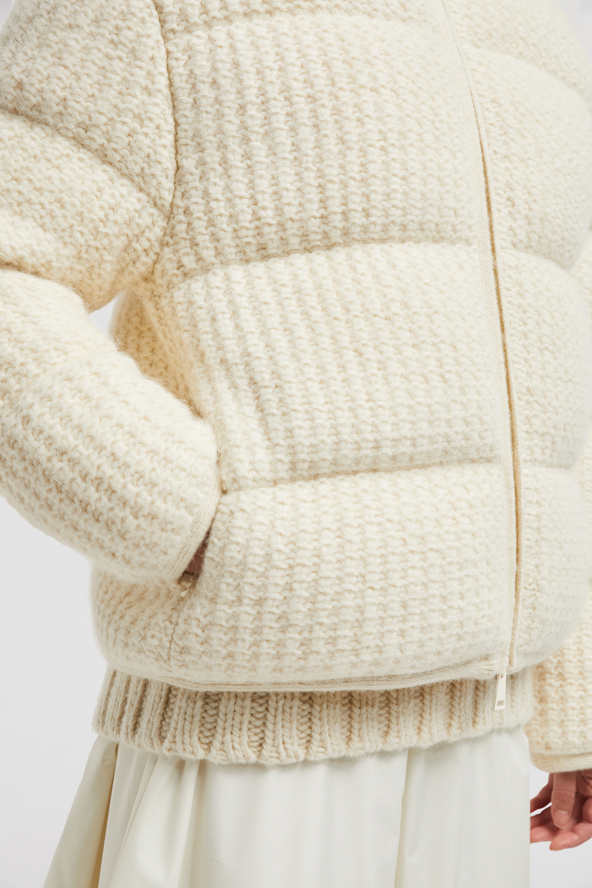 Padded Wool & Alpaca Zip-Up Cardigan - 6