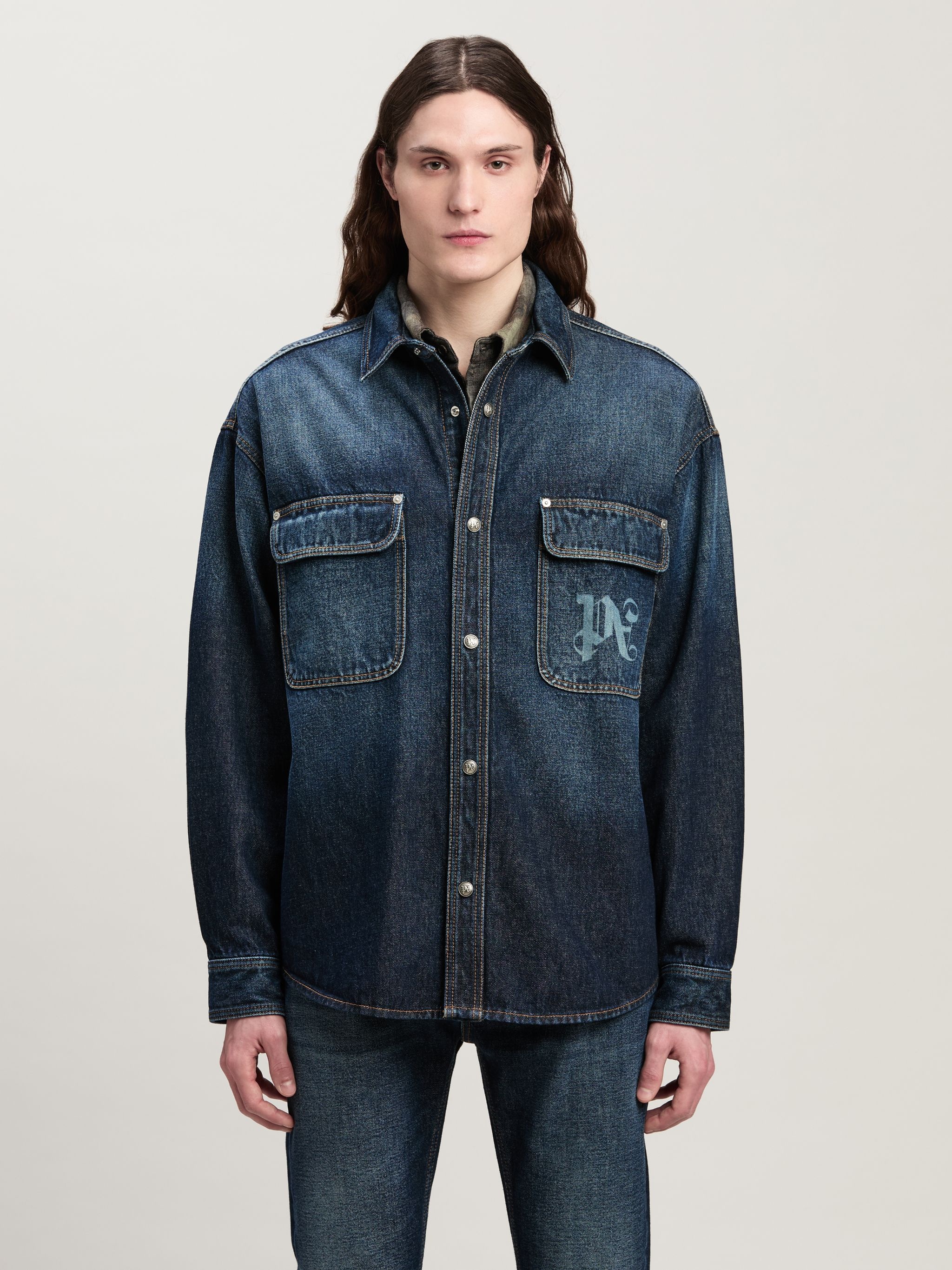 Midnight Monogram Denim Shirt - 3