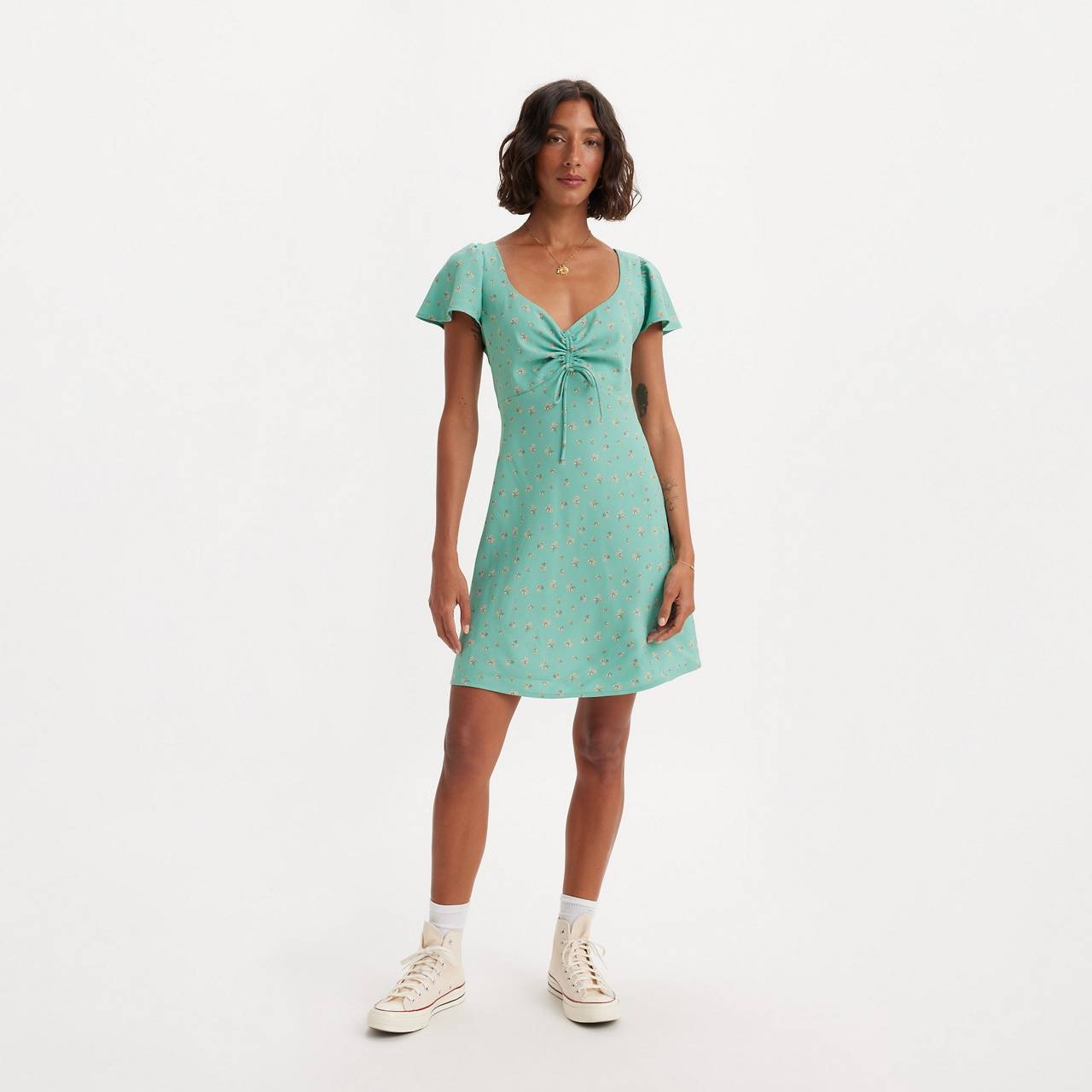 SKYLAR FLUTTER SLEEVE DRESS - 3